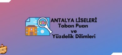 Antalya Lise Taban Puanları, Antalya Lise Yüzdelik Dilimleri, Antalya Liseleri Puanları