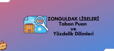 Lise Taban Puanları, Zonguldak Lise Yüzdelik Dilimleri