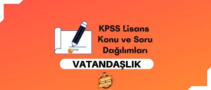KPSS Lisans Vatandaşlık Konuları, Lisans KPSS Vatandaşlık Soru Dağılımı