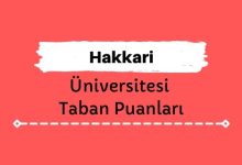 Hakkari Üniversitesi Taban Puanları ve Başarı Sıralamaları