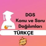 DGS Türkçe Konuları, DGS Türkçe Soru Dağılımı
