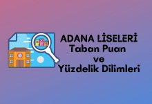 Adana Lise Taban Puanları, Adana Lise Yüzdelik Dilimleri, Adana Liseleri Puanları