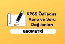 KPSS Önlisans Geometri Konuları, Önlisans KPSS Geometri Soru Dağılımı