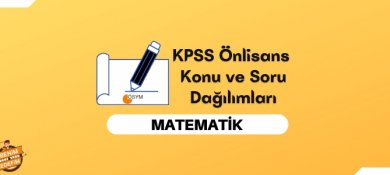 KPSS Önlisans Matematik Konuları, Önlisans KPSS Matematik Soru Dağılımı