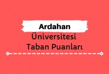 Ardahan Üniversitesi Taban Puanları ve Sıralamaları, ARÜ Taban Puanları ve Başarı Sıralaması