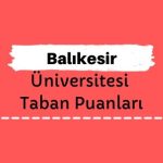 Balıkesir Üniversitesi Taban Puanları ve Sıralamaları, BAÜN Taban Puanları ve Başarı Sıralaması