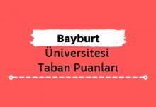 Bayburt Üniversitesi Taban Puanları ve Sıralamaları, BAYÜ Taban Puanları ve Başarı Sıralaması
