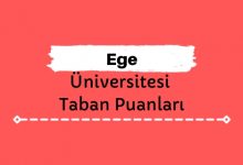 Ege Üniversitesi Taban Puanları ve Sıralamaları, EÜ Taban Puanları ve Başarı Sıralaması