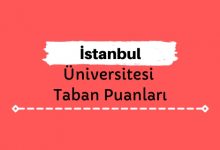 İstanbul Üniversitesi Taban Puanları ve Sıralamaları, İÜ Taban Puanları ve Başarı Sıralaması