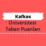 Kafkas Üniversitesi Taban Puanları ve Sıralamaları, KAÜ Taban Puanları ve Başarı Sıralaması