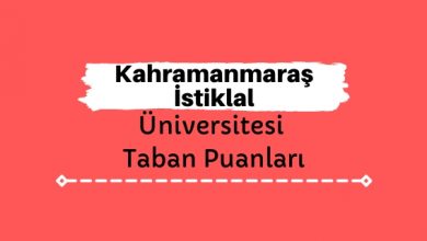 Kahramanmaraş İstiklal Üniversitesi Taban Puanları ve Sıralamaları