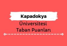 Kapadokya Üniversitesi Taban Puanları ve Sıralamaları
