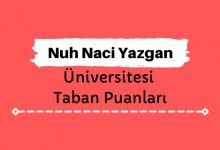 Nuh Naci Yazgan Üniversitesi Taban Puanları ve Sıralamaları - NNYÜ