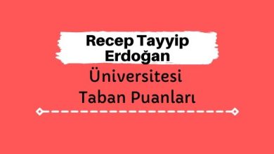 Recep Tayyip Erdoğan Üniversitesi Taban Puanları ve Sıralamaları