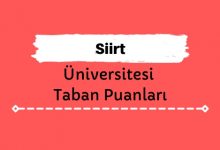 Siirt Üniversitesi Taban Puanları ve Sıralamaları, SİÜ Taban Puanları ve Başarı Sıralaması