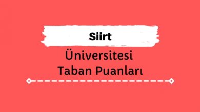 Siirt Üniversitesi Taban Puanları ve Sıralamaları, SİÜ Taban Puanları ve Başarı Sıralaması