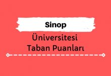 Sinop Üniversitesi Taban Puanları ve Sıralamaları, SNÜ Taban Puanları ve Başarı Sıralaması