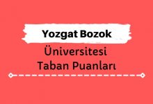Yozgat Bozok Üniversitesi Taban Puanları ve Sıralamaları, YOBÜ Taban Puanları ve Başarı Sıralaması