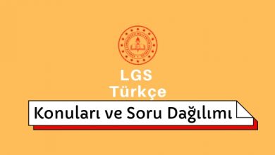 LGS Türkçe Konuları ve Soru Dağılımı